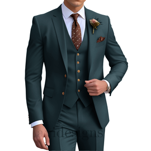<span class=keywords><strong>Costume</strong></span> de luxe bordeaux respirant pour <span class=keywords><strong>homme</strong></span>, style italien, coupe ajustée, ensemble <span class=keywords><strong>3</strong></span> <span class=keywords><strong>pièces</strong></span>, col en V, smoking de mariage, blazer et <span class=keywords><strong>gilet</strong></span> pour cérémonie formelle - Product Image 2