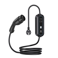 Chargeur EV portable intelligent 3,5 kW 16A Type 2 avec écran couleur de 1,3 pouce, étanche IP65, câble de 3 m, prise UK, prêt à l'emploi pour usage domestique