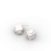 47905 Ladrillo de Plástico Modificado 1x1 con Púas en 2 Lados Opuestos, Elemento Conector Confiable, Juguete DIY para Construir Modelos MOC y Estructuras Creativas
