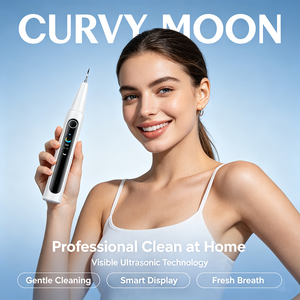 Kit Limpiador Dental Ultrasónico CURVY MOON, Higiene Bucal Multiusos, Pantalla a Color, Removedor Visual de Placa Dental Ultrasónico - Product Image 1