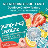 Poudre de supplément de créatine aromatisée à la limonade de fraises pour adultes OEM/ODM, emballage personnalisé, mélange botanique pour la remise en forme