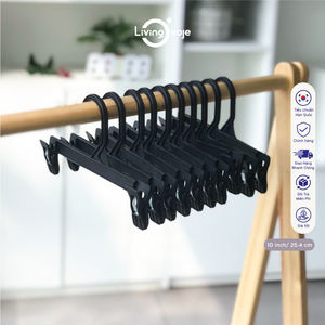 Paquete de 10 Perchas de Plástico Flexibles de Primera Calidad, Sin Almohadillas de Goma, de 12 Pulgadas, con Clips, Organizador de Ropa, Ganchos para Ahorrar Espacio en el Armario - Product Image 3
