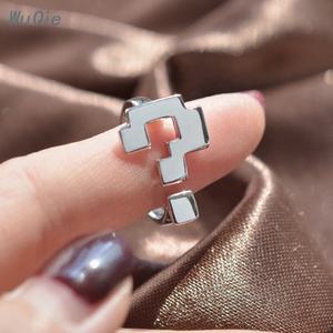 Nhẫn Wuqie Thời Thượng 2020, Nhẫn Đeo Tay Đánh Dấu Câu Hỏi Hiện Đại Cá Tính Trang Sức Bạc Sterling - Product Image 5
