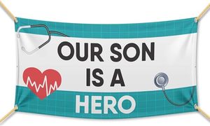 Cost-Effective Durable Waterproof Customizabie Vinyl <b>Banner</b> With Metal Grommets Scratch Resistant for Vaccination Campaigns - Product Image 2