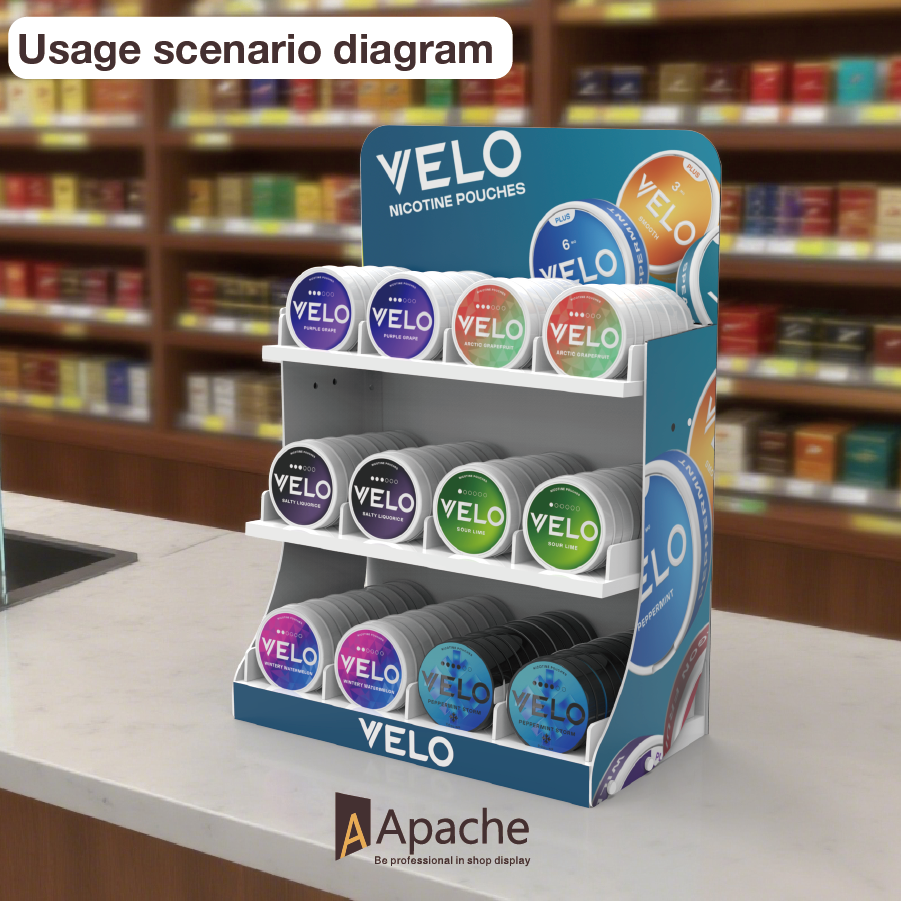 Apache Custom PVC Counter Mouth Tobacco Display Racks for Smoke Shop — view 5