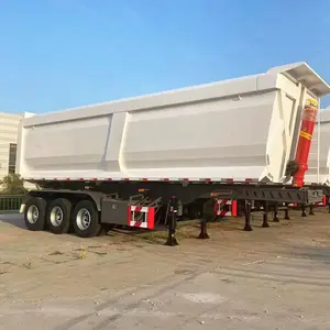 Jinqiao 40 50 Ton Zijkipper Achterste Dumper Semi 3 Assen Nieuwe Gebruikte Dump Truck Trailer