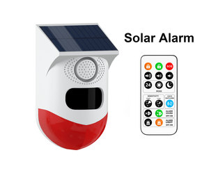120dB Solar WiFi Siren Alarm Motion <b>Sensor</b> Detector Outdoor Waterproof Security Strobe <b>Light</b> System Support App Connect - Product Image 6
