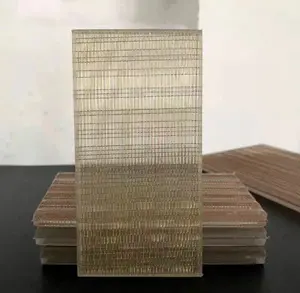 Top Selling 5mm/6m/8mm/10mm/12mm Laminated Glass Art Copper Weave Wire Security Mesh Wired Glass