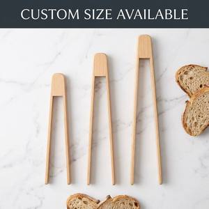 Pinze per Pane in Bambù con Finitura Liscia, Pinze per Toast, Clip per Pane per Cucina, Ristorante, Buffet Matrimoniale, Brunch, Caffè - Product Image 1