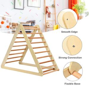 2-in-1 trong nhà trẻ mới biết đi leo núi Tam giác thiết lập với thang & trượt, có thể gập lại bằng gỗ trẻ em leo núi đồ chơi cho sân chơi thiết bị - Product Image 5