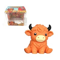 Jumbo Highland Cow Squishy en gros, jouet géant en forme de vache des Highlands, jouet souple à remontée lente, jouet anti-stress pour exercices manuels