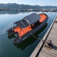 Bateau semi-rigide en aluminium ZHAO MARINE de 7,5 m (25 pieds) avec hard-top et table à manger, coque en aluminium, bateau de luxe pour yacht