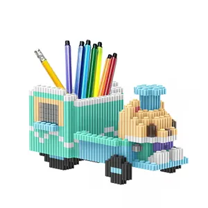 柴沟火车风格笔筒组装套装可爱动物DIY工艺套装学习资源益智玩具