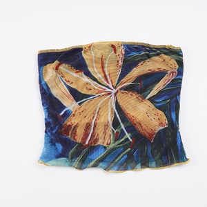 Top Corto de Malla Tejida para Mujer, Estampado Floral, sin Tirantes, Transparente, para Vacaciones de Verano, Ropa para Fiesta en la Playa - Product Image 2