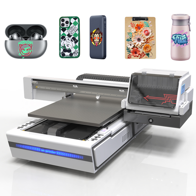 UV Flatbed Multifunction Large Print Area Bottle Uv Printer with Rotary Attachment Price 6090 Uv Flatbed Printer with Ccd Camera