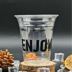 Factory Cold Drinkware 10oz/12oz/14oz/16oz/20oz/24oz With Logo Print Disposable PET <b>Plastic</b> <b>Cups</b> - Product Image 2
