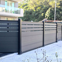 Valla de Madera Plástica WPC con Diseño Moderno para Villas, Hospitales y Hoteles, Ecológica, Ignífuga, Impermeable y Resistente a la Humedad, para Pasillos y Parques