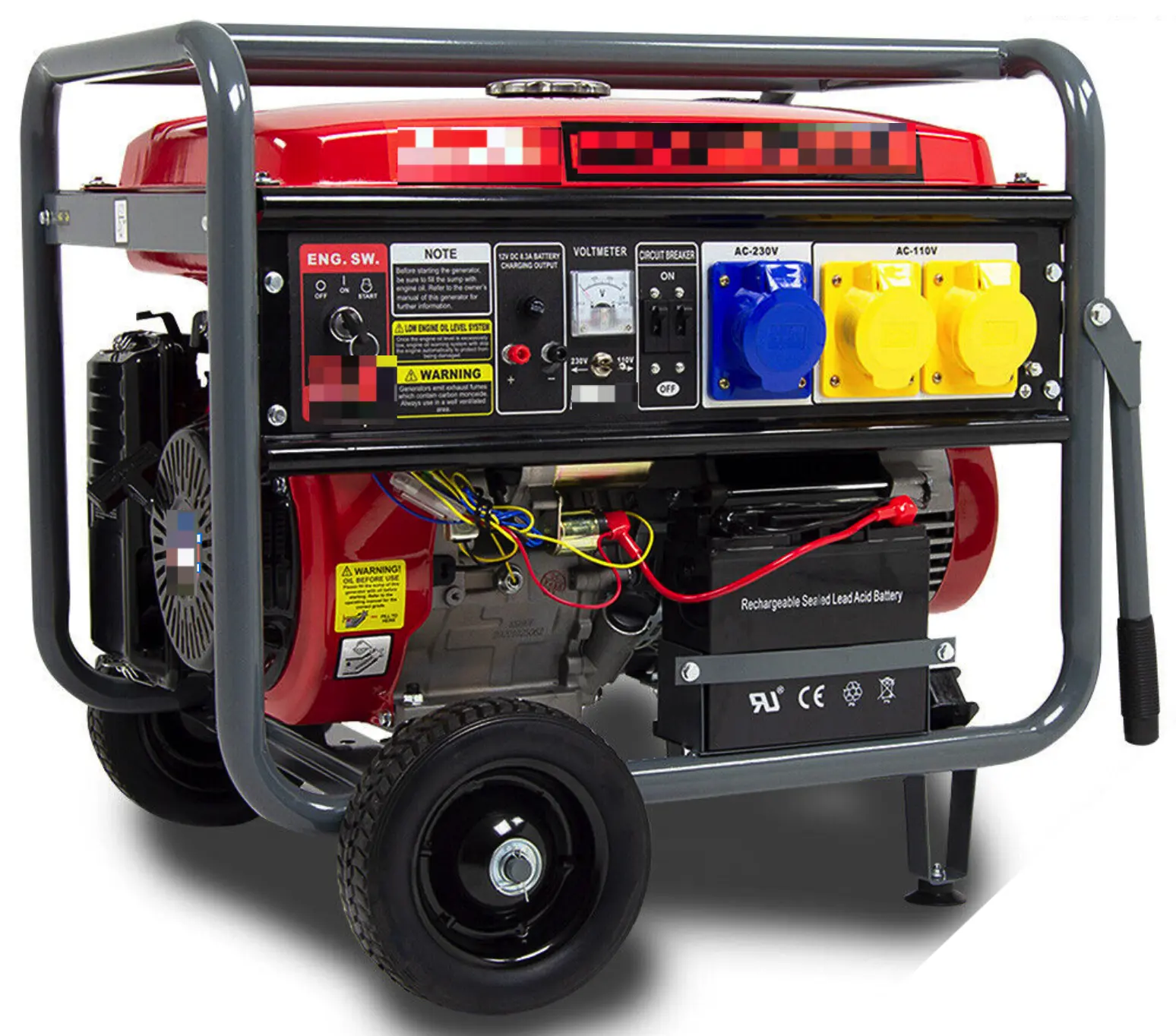 4 Stroke Dual Triple Fuel Portable Generator 12000 Watt Gas or Propane Gasoline Powered Electric Start 110v 220v with CO Alert