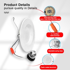 GL-D-008P Gledopto ZigBee 3.0 Einbau down light 9W RGBCCT Smart Einbau leuchte mit E26 Anschluss LED Down light für Nachrüstung - Product Image 3