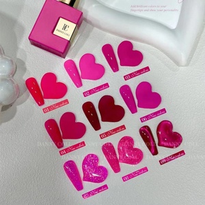 Lámpara UV para Uñas de 9 Colores Rojo Rosa, Pegamento para Uñas Ecológico 2024, Volumen de 15 ml para Uso Artístico - Product Image 4