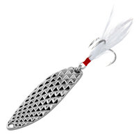 Leurre artificiel en alliage de zinc, imitation sangsue, avec crochet à rainure sanguine pour lancer à longue distance