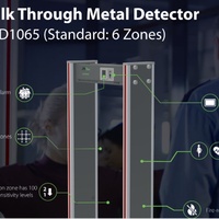 Portique détecteur de métaux à 6 zones ZK-D1065 de bonne qualité, scanner corporel de sécurité pour aéroport, usine, point de contrôle d'événements