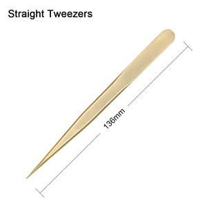 Pinces à cils de qualité supérieure pour extensions de cils, volume russe, en acier inoxydable, disponibles dans toutes les couleurs - Product Image 2