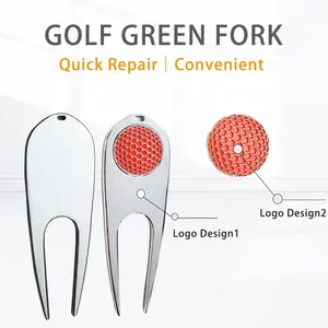 Taşınabilir demir Metal Golf çimen onarım aracı Golf yeşil aracı Golf Divot aracı