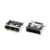 Conector ESATA, montaje inferior, tipo DIP, ángulo recto, Conector de PCB de enchufe hembra de 7 pines