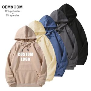 Invierno personalizado Regular Fit estampado 100% algodón ecológico cálido blanco sudaderas con capucha para hombre pulóver Unisex a granel de talla grande - Product Image 5