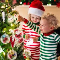 Haute qualité fenêtre affichage maison jardin clair cadeau ornements jouet de noël 8cm boules en plastique