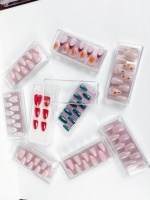 Vente en gros de faux ongles personnalisés avec logo, usine source professionnelle, OEM ODM, étiquette privée, ongles artificiels avec emballage personnalisé