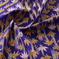 Tissu en bambou fabriqué à la main avec tissu de bronzage fleur et grue 100% coton tissu imprimé bricolage
