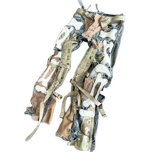 DiZNEW <span class=keywords><strong>Jeans</strong></span> Fabricante Nova Moda Tie Dye Vermelho e Verde Premium Denim Print Osso Breaking Street Wear Patchwork <span class=keywords><strong>Jeans</strong></span> - Product Image 4
