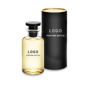 Grosir botol parfum kaca kosong logo kustom mode mewah 30ml 50ml 100ml dengan kotak