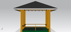 Gazebo de <span class=keywords><strong>Madera</strong></span> Sólida Personalizable, Pérgola de Jardín para Exteriores, Pabellón de <span class=keywords><strong>Madera</strong></span> Anticorrosión para Patio y Terraza, Directo de Fábrica - Product Image 4