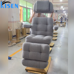 เตียงนวดปรับระดับได้หลายมุม Kisen พร้อมพนักพิงศีรษะถอดออกได้ แท่นวางสำหรับสักลาย ปรับแต่งสี PU ได้ เหมาะสำหรับสปาและร้านเสริมสวย - Product Image 6