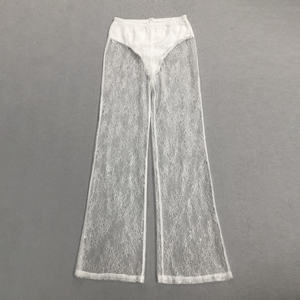 Ensemble de blazer blanc élégant, blazer à double boutonnage, <span class=keywords><strong>pantalon</strong></span> en dentelle transparente, ensemble de costume formel pour les événements du soir, les mariages, les galas - Product Image 6