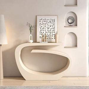 Bàn điều khiển nghệ thuật màu vàng siêu hẹp Đơn giản theo phong cách châu Âu Đèn ăn hiện đại sang trọng lối vào trang trí thanh lịch Nền tảng nhìn từ phía sau - Product Image 2