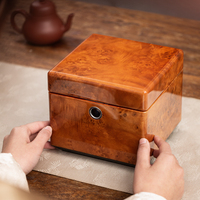Pot unique à haute brillance grain de bois estampage boîte-cadeau en bois théière en porcelaine service à thé en bambou naturel