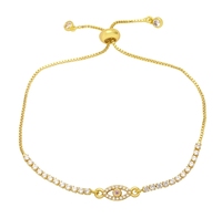 Bijoux fantaisie plaqués or avec zircon, accessoires de tennis, bracelet pour femmes, bracelet maléfique
