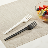Greenday Biologisch afbreekbaar wegwerpbare bestekset op maat gemaakte kleur 6 inch/6,5 inch PLA vork voor cake, fruit, feesten en gebruik in vliegtuigen