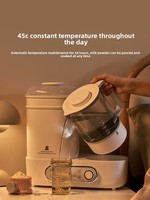 Babytop Stérilisateur et chauffe-biberon 2-en-1 en verre à température constante, avec séchage et maintien au chaud du lait, tout-en-un