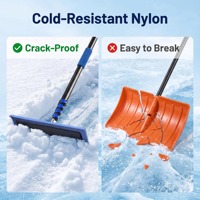 Pelle à neige télescopique en aluminium de 16 pieds, grattoir à glace, outil écologique pour le déneigement des toits, manche long réglable