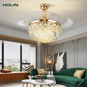 Gran oferta, ventilador de techo, luz led, lámpara de ventilador de estilo, luces colgantes de cristal, decoraciones, ventilador para el hogar de Hotel, candelabros de cristal - Product Image 1