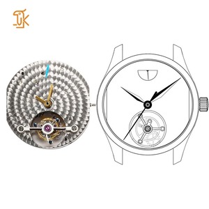 Mecanismo de Reloj con Movimiento Tourbillon de Cuerda Manual Personalizado, Reserva de Marcha, Modificación del Calibre Miyota 8215, Fabricante - Product Image 2
