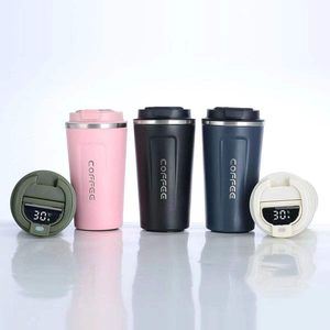 Customized Gift Stainless Steel Modern Star Pattern Insulated Tumblers Push-Pull Cap Reusable Coffee Jar Traveler Mug HZX Brand - Product Image 1