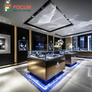 Fabricant d'étuis de présentation de bijoux de luxe sur mesure, finition laminée, armoire à bijoux pour magasin de marque - Product Image 6
