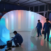 Panneau souple gonflable Airvon pour fond de scène, diffusion de lumière, construction visuelle pour salon professionnel