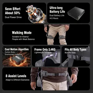 Exoesqueleto para Miembro Inferior, Proporciona una Potencia <span class=keywords><strong>de</strong></span> Marcha Diferenciada para una Sola Pierna Mediante Algoritmo <span class=keywords><strong>de</strong></span> IA, Rentable - Product Image 6